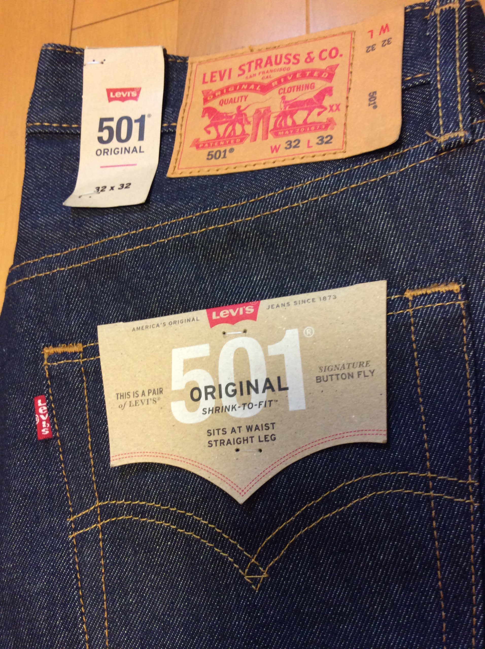 リーバイス501購入時（おしり）